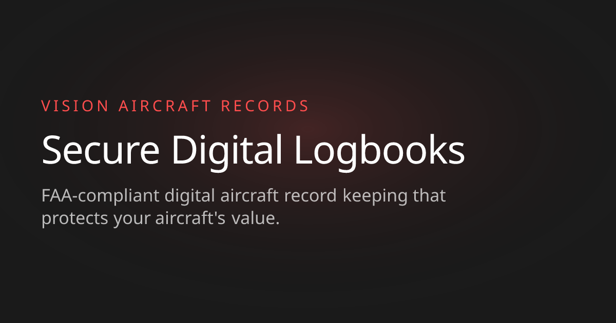 Vision Aircraft Records | Secure Digital Logbooks